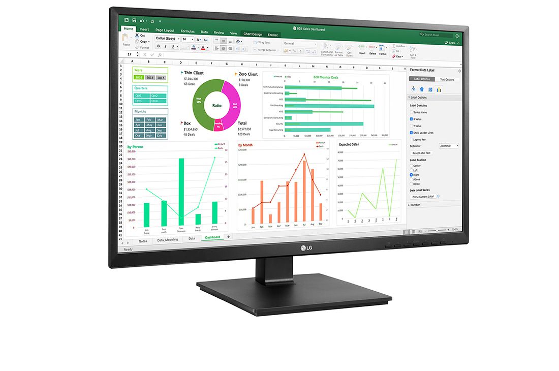 LG 23,8-palcový monitor IPS s rozlíšením Full HD, pohľad zboku +15 stupňov, 24BN550Y-B, thumbnail 3