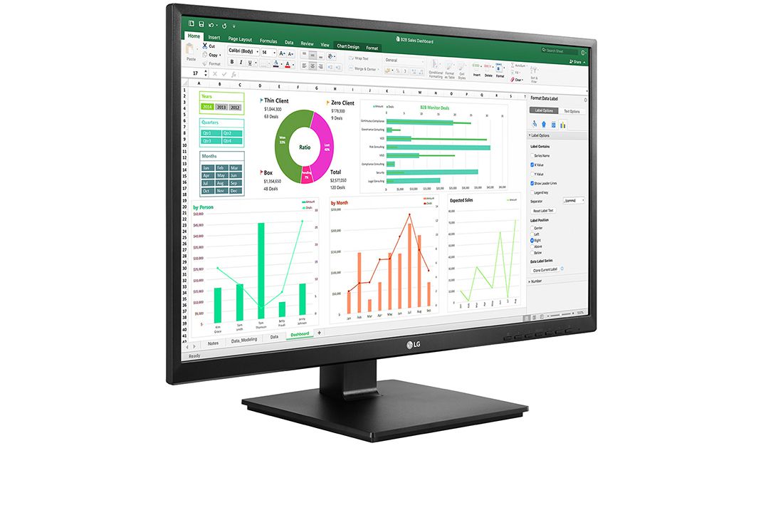 LG 23,8-palcový monitor IPS s rozlíšením Full HD, pohľad z perspektívy, 24BN550Y-B, thumbnail 4