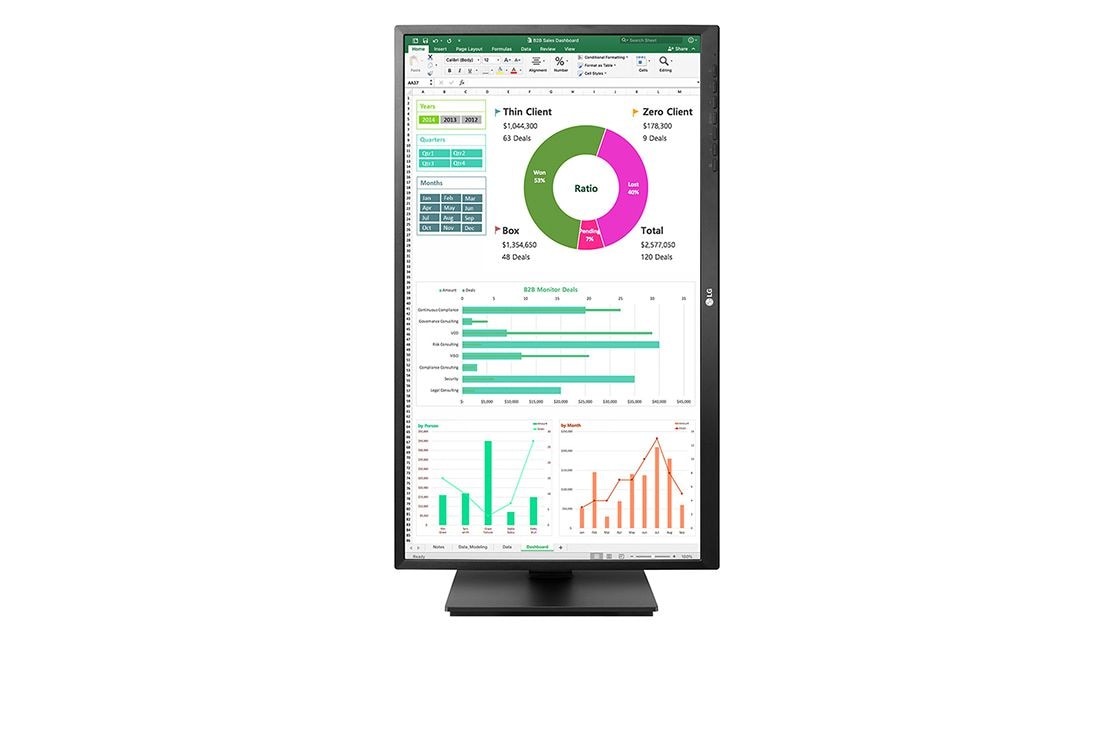 LG 23,8-palcový monitor IPS s rozlíšením Full HD, Pohľad s natočením 90 stupňov, 24BN550Y-B, thumbnail 9