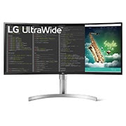 LG 35-palcový zakrivený monitor UltraWide™ s rozlíšením QHD a podporou formátu HDR VA, pohľad spredu, 35WN75CN-W, thumbnail 1
