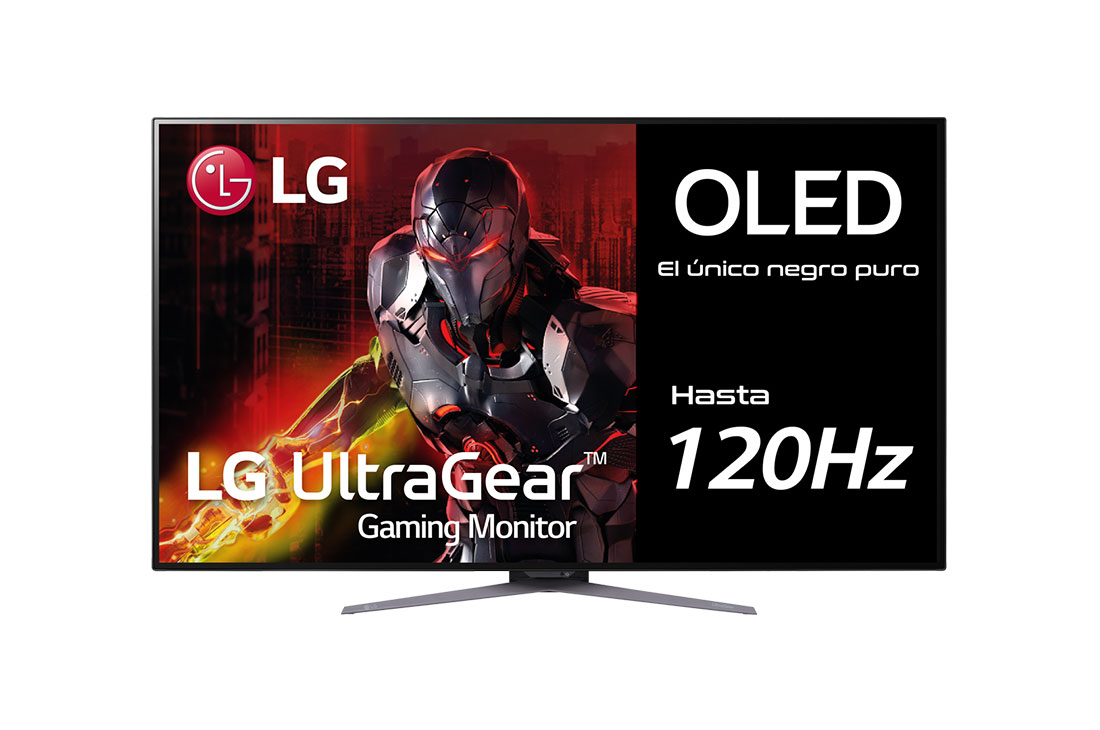 LG 48-palcový herný monitor OLED UltraGear™ s rozlíšením UHD 4K, pohľad spredu, 48GQ900-B