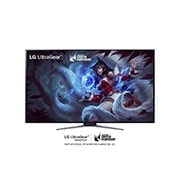 LG 48-palcový herný monitor OLED UltraGear™ s&nbsp;rozlíšením UHD 4K, pohľad zboku so zapnutými svetlami, 48GQ900-B, thumbnail 5