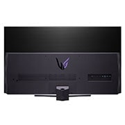 LG 48-palcový herný monitor OLED UltraGear™ s&nbsp;rozlíšením UHD 4K, pohľad zozadu so zapnutými svetlami, 48GQ900-B, thumbnail 7