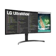 LG 35-palcový zakrivený monitor UltraWide™ s&nbsp;rozlíšením QHD a&nbsp;podporou formátu HDR VA, pohľad zboku +15&nbsp;stupňov, 35WN75CN-B, thumbnail 3