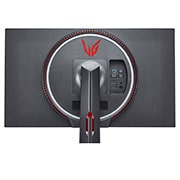 LG 27'' LG UltraGear herný monitor s 4K nano IPS displejom., detailný pohľad zozadu s funkciou Sphere Lighting 2.0 v bielej a červenej farbe, 27GN95R-B, thumbnail 11