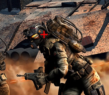 Aktivovaný režim s bodom mierenia Crosshair