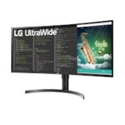 LG 35-palcový zakrivený monitor UltraWide™ s rozlíšením QHD a podporou formátu HDR VA, pohľad spredu, 35WN75CP-B, thumbnail 2