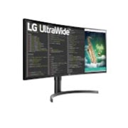 LG 35-palcový zakrivený monitor UltraWide™ s rozlíšením QHD a podporou formátu HDR VA, pohľad zboku +15 stupňov, 35WN75CP-B, thumbnail 4