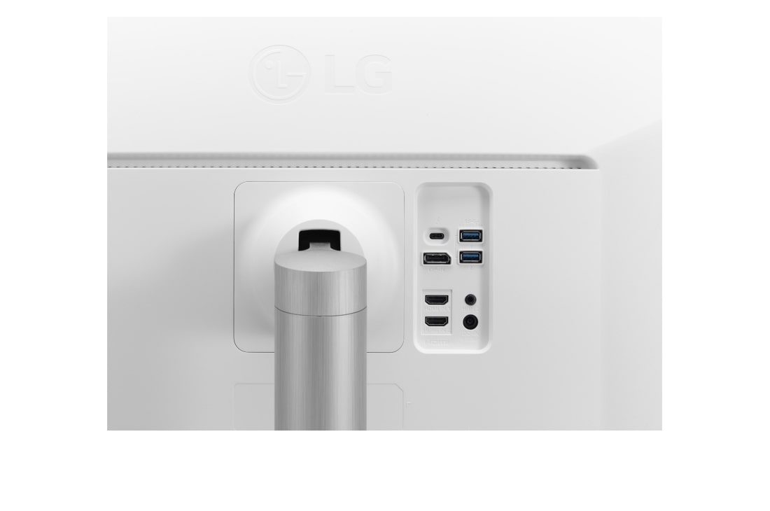 LG 38-palcový zakrivený monitor UltraWide™ s rozlíšením QHD+ a technológiou Nano IPS, pohľad zblízka na porty, 38WN95CP-W, thumbnail 7