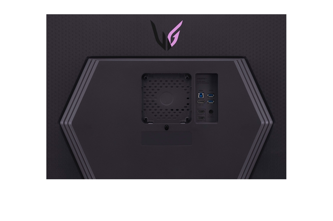 LG 32-palcový herný monitor UltraGear™ LG s obnovovacou frekvenciou 144 Hz, pohľad zblízka na porty, 32GR93U-B, thumbnail 11