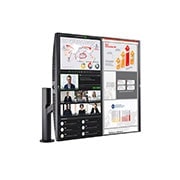 LG 27-palcový monitor QHD Ergo Dual s reťazovou konfiguráciou, Konzultačný režim: Jedna obrazovka s pohľadom spredu a druhá obrazovka so sklopením, 27QP88DP-BS, thumbnail 5