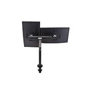 LG 27-palcový monitor QHD Ergo Dual s reťazovou konfiguráciou, zadná perspektíva so stojanom monitora vytiahnutým doľava, 27QP88DP-BS, thumbnail 12