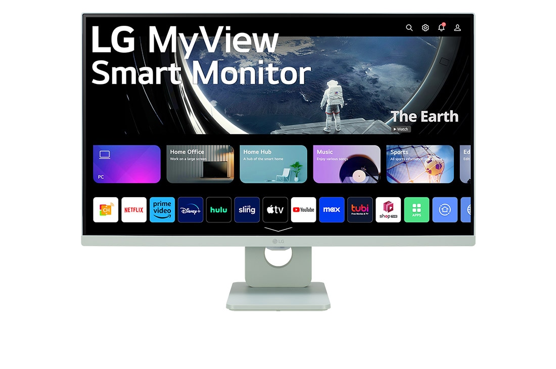 LG 27-palcový Smart Monitor IPS LG MyView s rozlíšením Full HD a systémom webOS, pohľad spredu bez diaľkového ovládania, 27SR50F-G, thumbnail 2