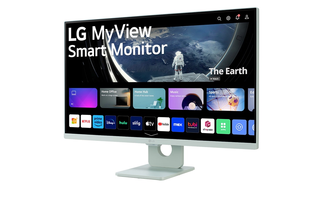 LG 27-palcový Smart Monitor IPS LG MyView s rozlíšením Full HD a systémom webOS, pohľad zboku -15 stupňov, 27SR50F-G, thumbnail 3