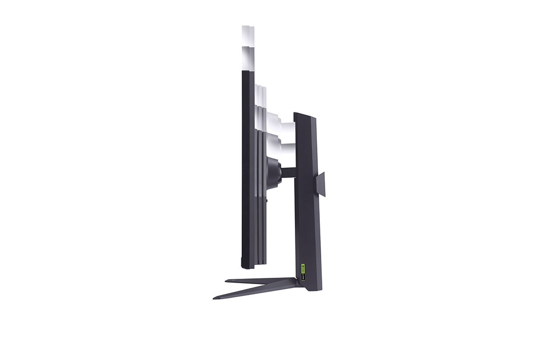 LG 32” herný monitor UltraGear™ QHD IPS 180Hz | 1ms (GtG), DisplayHDR™ 400, side view of the monitor moving downwards for height adjustment, 32GS75Q-B, thumbnail 9