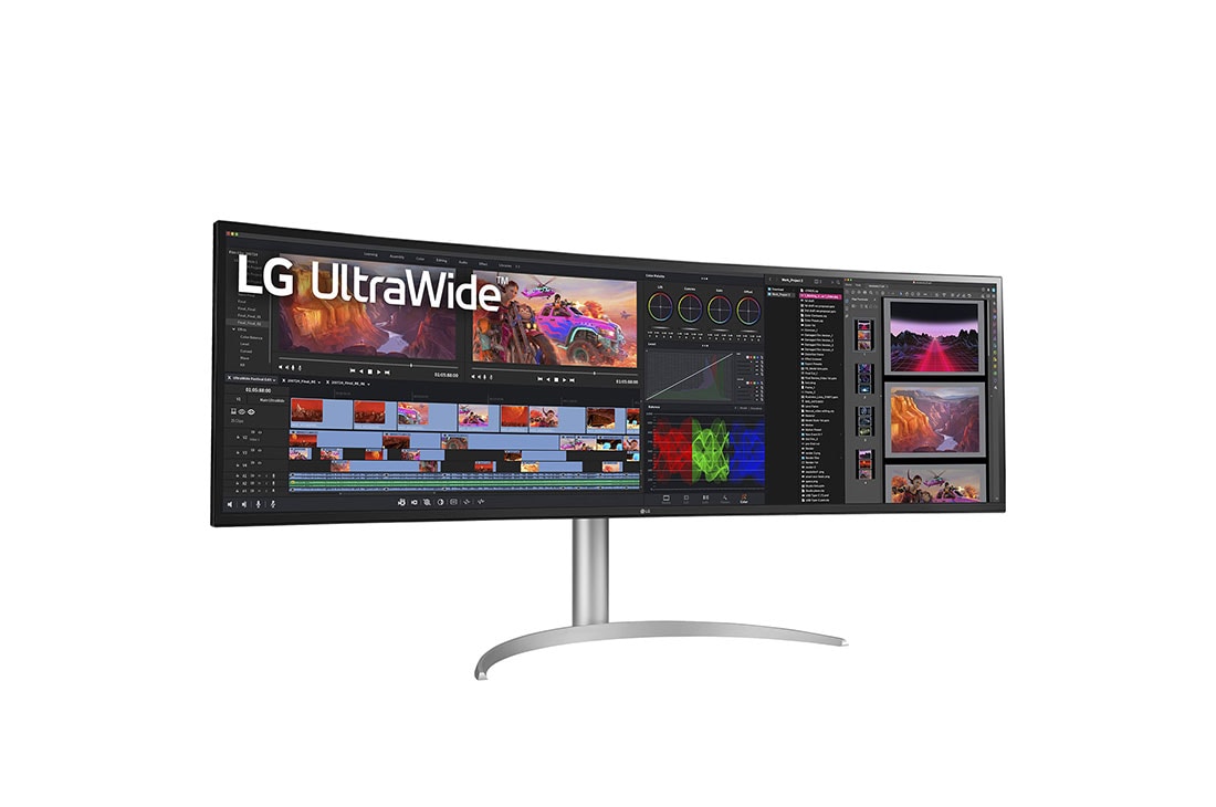 LG Monitor LG UltraWide™ Dual QHD, perspectief zicht, 49WQ95C-W, thumbnail 4