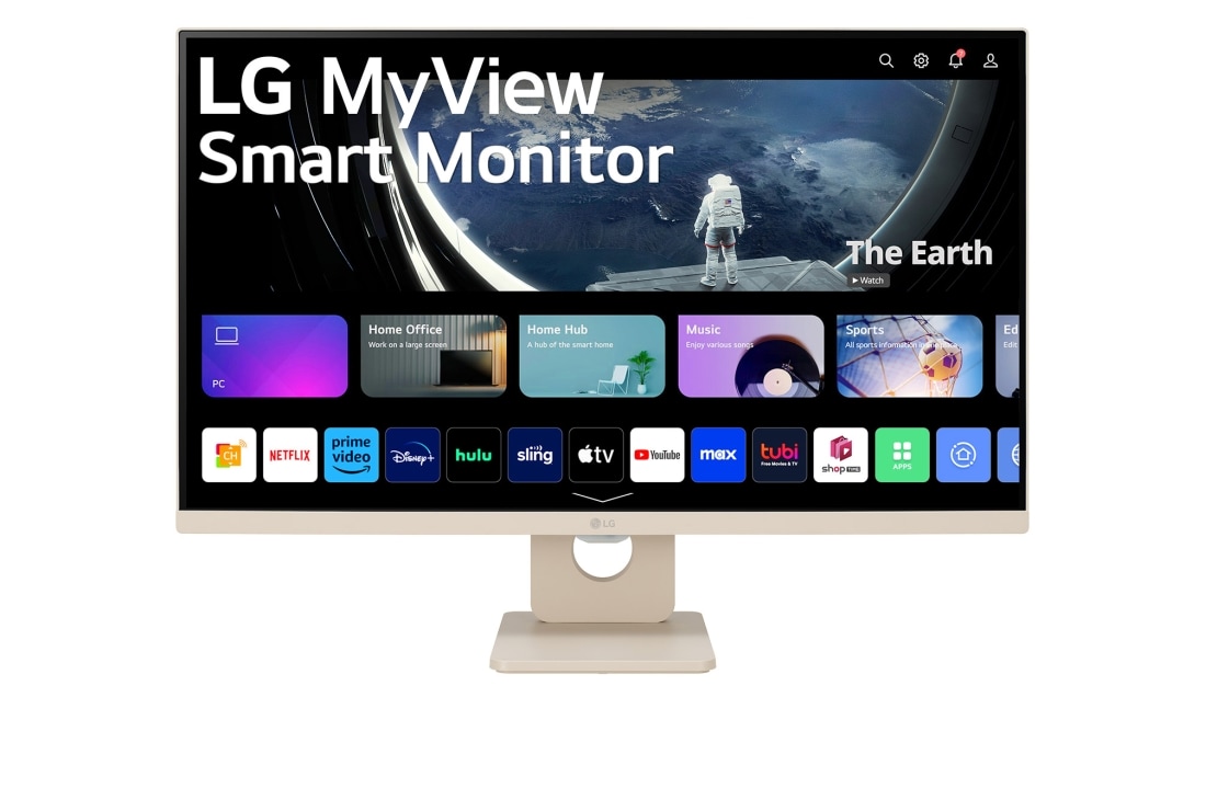 LG 27-palcový Smart Monitor IPS LG MyView s rozlíšením Full HD a systémom webOS, pohľad spredu bez diaľkového ovládania, 27SR50F-E, thumbnail 2