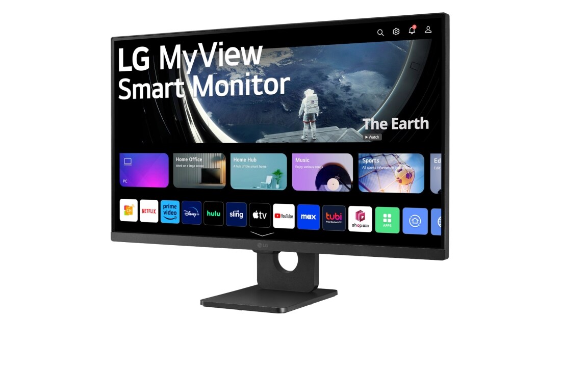 LG 27-palcový Smart Monitor IPS LG MyView s rozlíšením Full HD a systémom webOS, pohľad zboku -15 stupňov, 27SR50F-B, thumbnail 3