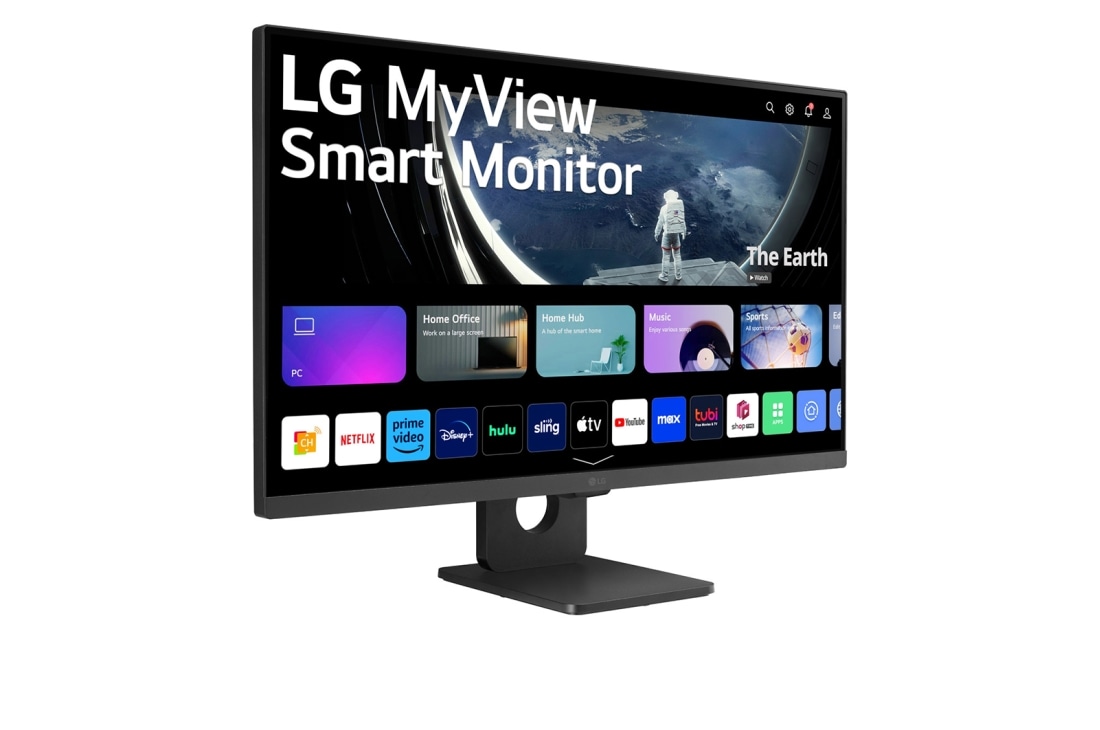 LG 27-palcový Smart Monitor IPS LG MyView s rozlíšením Full HD a systémom webOS, pohľad z perspektívy, 27SR50F-B, thumbnail 5