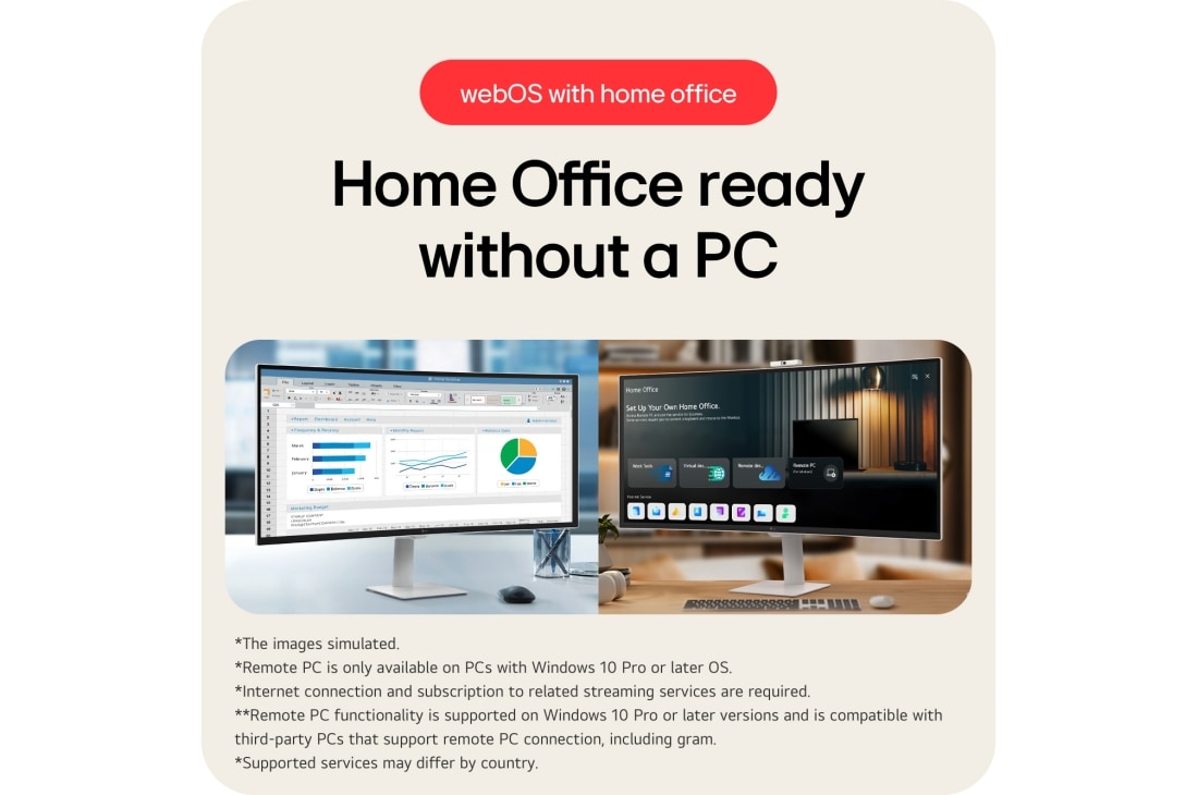 LG Smart Monitor 34-palcový zakrivený displej WQHD na streamovanie 34U601SA s webOS, Lifestyle, 34U601SA-W, thumbnail 17
