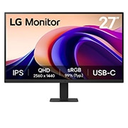 LG 27-palcový monitor QHD IPS s pripojením USB-C, pohľad spredu, 27U631A-B, thumbnail 1