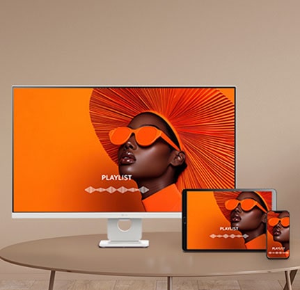 Fotografia znázorňujúca funkciu zrkadlenia inteligentného monitora.