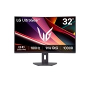 LG 32-palcový zakrivený herný monitor LG UltraGear™ s rozlíšením QHD, obnovovacou frekvenciou 180 Hz a odozvou 1 ms GtG, front view, 32G600A-B, thumbnail 1