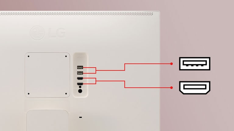 Náš smart monitor ponúka dva porty USB a dva porty HDMI.