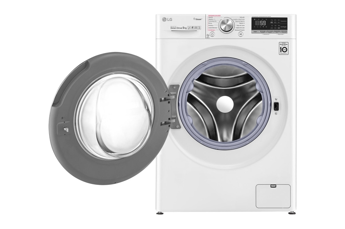 LG 9 kg parná práčka, A+++ (v rozsahu A+++ až D), Direct Drive™ motor, TurboWash™ - pranie za 59 minút, Steam+™ - parné pranie,  AI DD™ - optimálna voľba pracích pohybov, ThinQ™ + WiFi, F4WV709P1, thumbnail 2