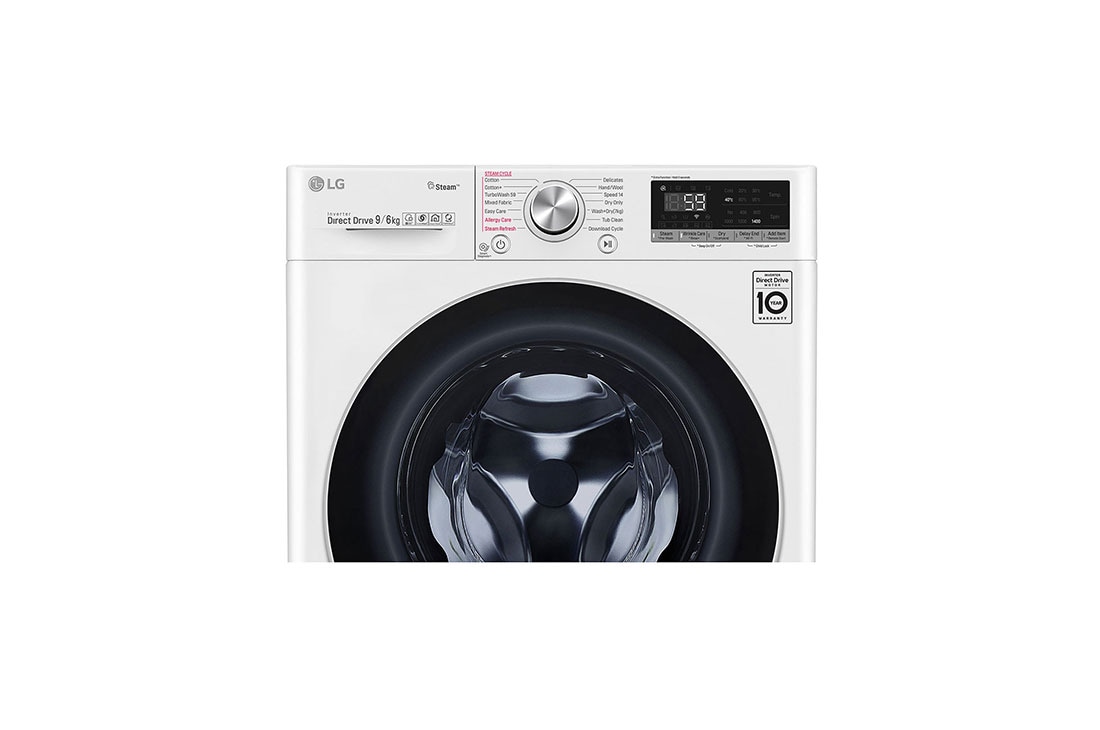 LG 9 kg parná práčka / 6 kg sušička, A (v rozsahu A až G), Direct Drive™ motor, AI DD™ - optimálna voľba pracích pohybov, TurboWash™, Steam+™ - parné pranie, ThinQ™ + WiFi, F4DV709H1, thumbnail 4