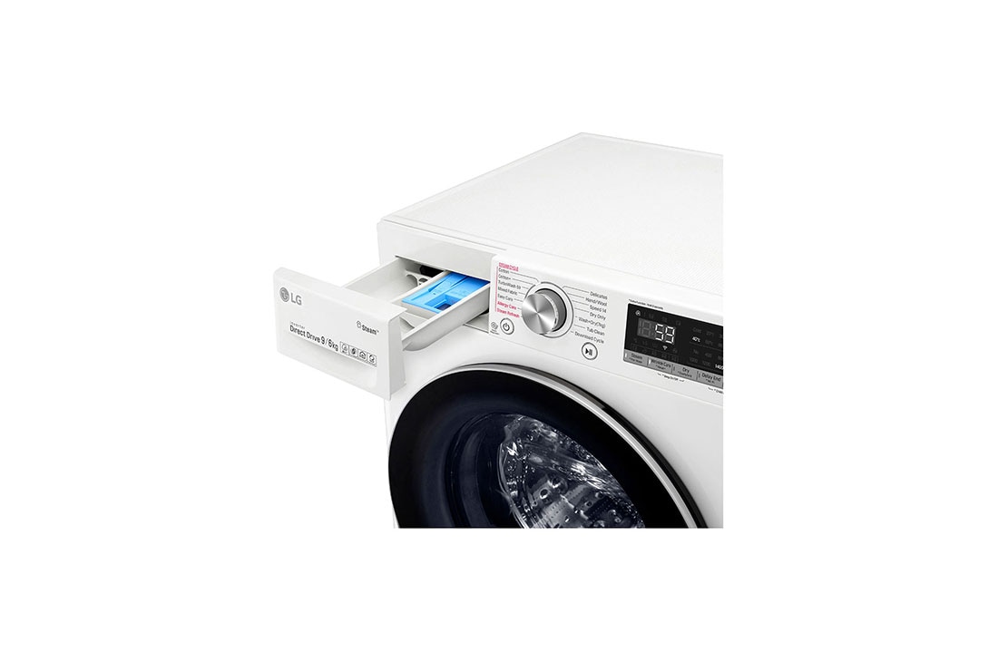 LG 9 kg parná práčka / 6 kg sušička, A (v rozsahu A až G), Direct Drive™ motor, AI DD™ - optimálna voľba pracích pohybov, TurboWash™, Steam+™ - parné pranie, ThinQ™ + WiFi, F4DV709H1, thumbnail 5