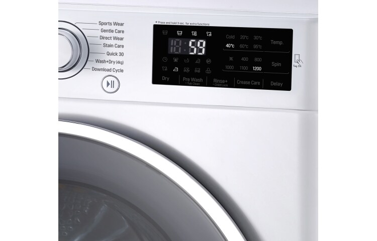 LG 7 kg práčka / 4kg sušičkou, 1200 ot. / Min, B, SlimCombo, 6 Motion DD, 14 programov, 10 prídavných možností, 7 možností sušenia, F72A8HDM0N, thumbnail 2