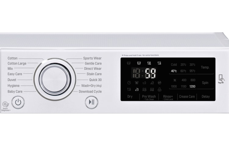 LG 7 kg práčka / 4kg sušičkou, 1200 ot. / Min, B, SlimCombo, 6 Motion DD, 14 programov, 10 prídavných možností, 7 možností sušenia, F72A8HDM0N, thumbnail 3