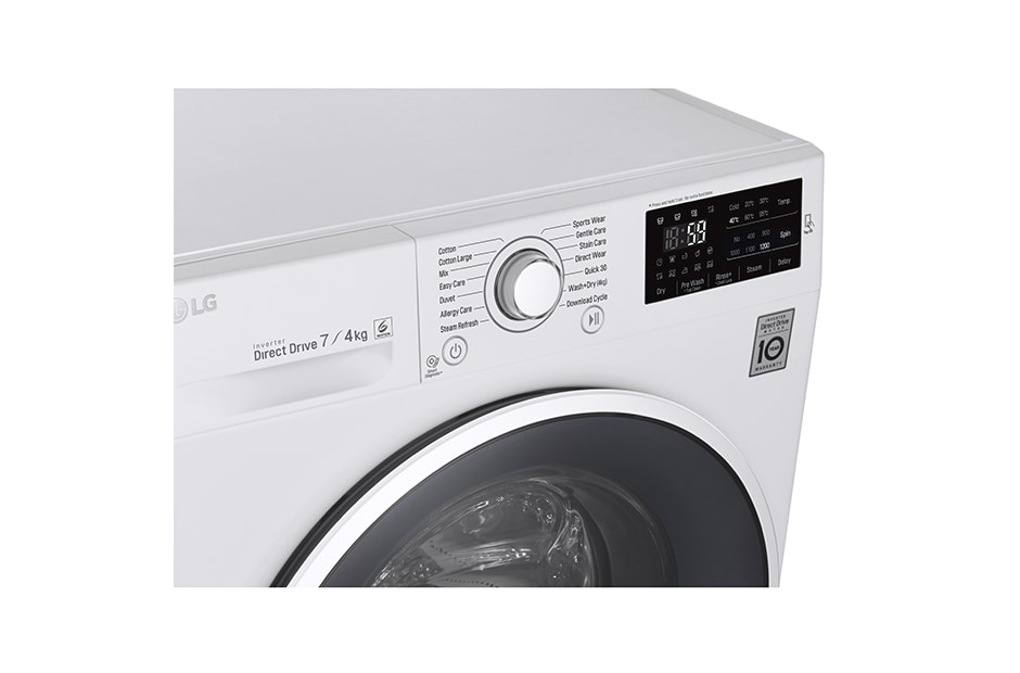 LG 7 kg práčka / 4kg sušičkou, 1200 ot. / Min, SlimCombo, 6 Motion DD, 14 programov, 10 prídavných možností, 7 možností sušenia, F72U2HDM0N, thumbnail 6