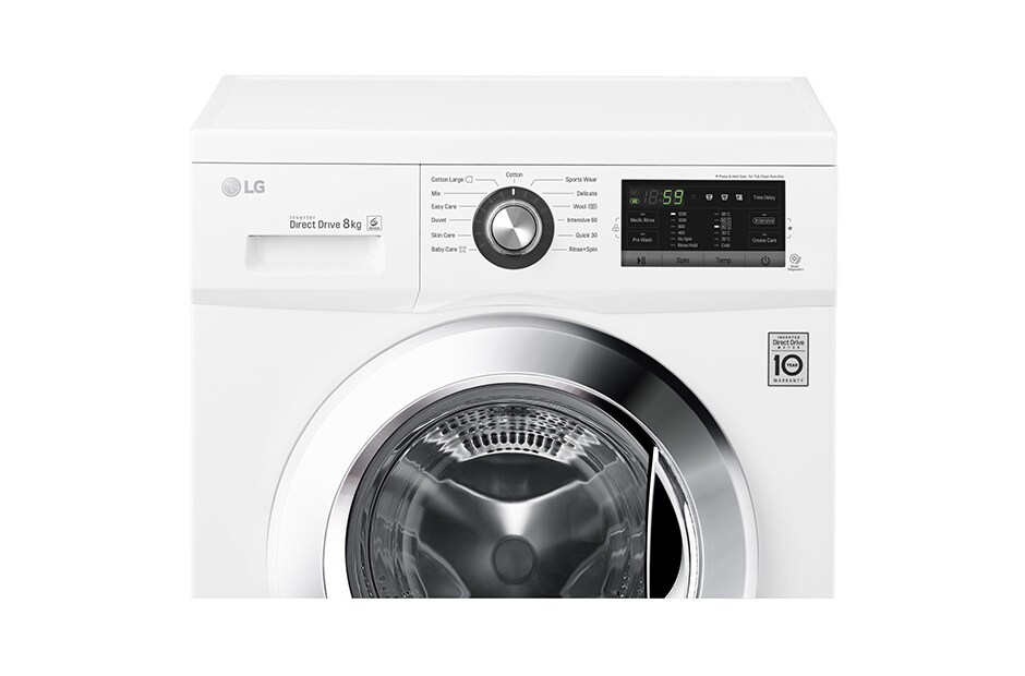 LG 8 kg práčka, 1200 ot, 6 Motion DD, 13 programov, 11 prídavných možností, F82G6TDN2, thumbnail 2