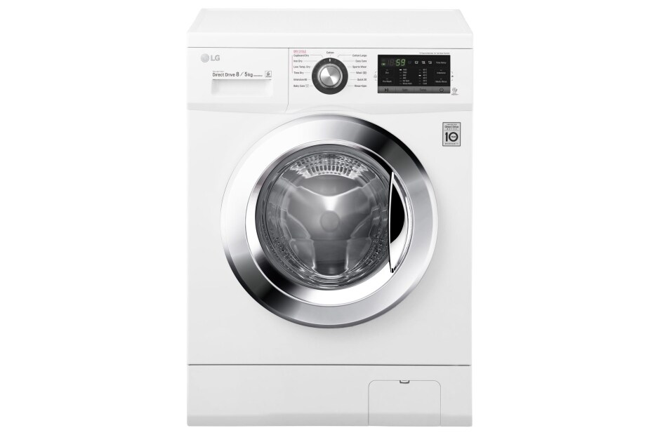 LG 8 kg práčka / 5 kg sušička, 1400 ot./min, A (v rozsahu A až G), 6 Motion DD, Direct Drive™, Smart Diagnosis™, 13 programov, 8 možností sušenia, F84G6TDM2N