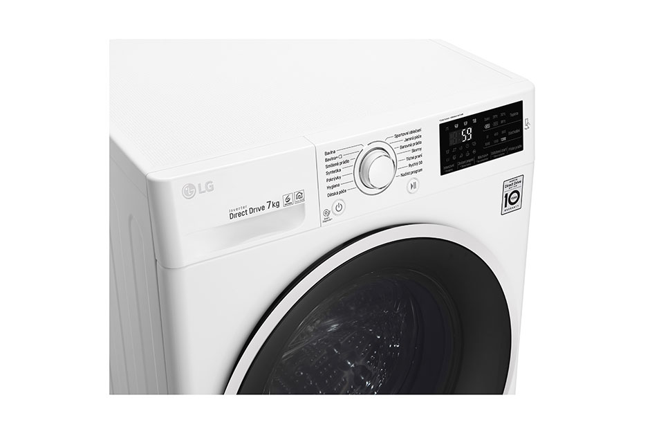 LG 7 kg práčka, 1200 ot./min, A+++ (v rozsahu A+++ až D), 6 Motion DD, Direct Drive™, Pridať bielizeň, 14 programov, F72J6QN0W, thumbnail 2