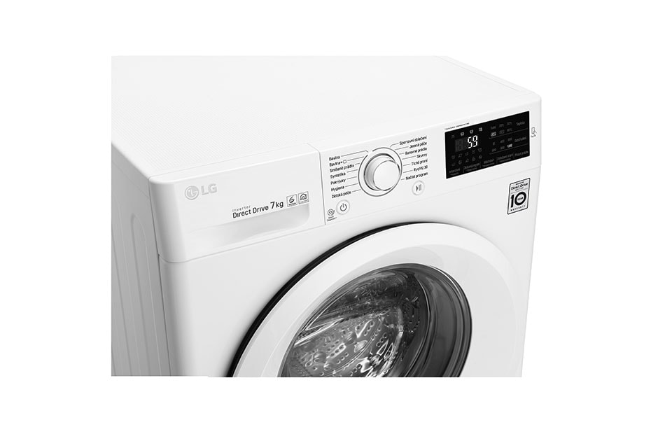 LG 7 kg práčka, 1000 ot./min, A+++ (v rozsahu A+++ až D), 6 Motion DD, Direct Drive™, Pridať bielizeň, 14 programov, F70J5QN3W, thumbnail 2