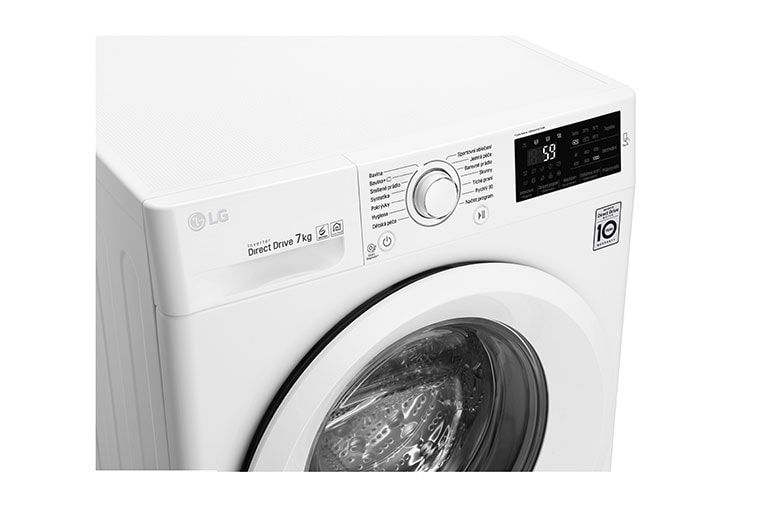 LG 7 kg práčka, 1000 ot./min, A+++ (v rozsahu A+++ až D), 6 Motion DD, Direct Drive™, Pridať bielizeň, 14 programov, F70J5QN3W, thumbnail 2