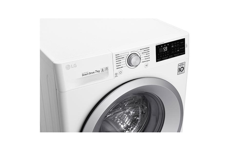 LG 7 kg práčka, 1200 ot./min, A+++ (v rozsahu A+++ až D), 6 Motion DD, Direct Drive™, Pridať bielizeň, 14 programov, F72J5QN4W, thumbnail 2