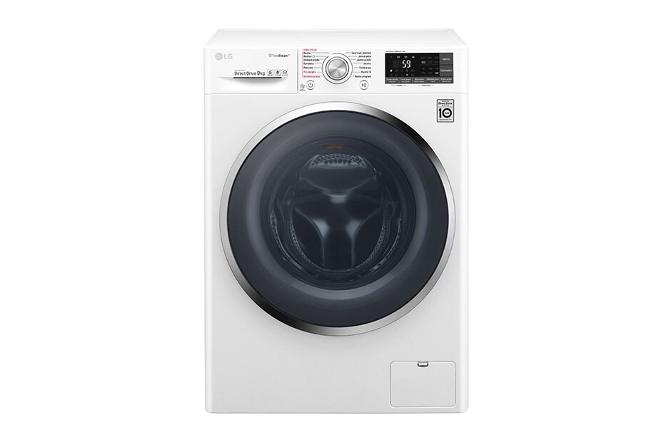 LG 9 kg parná práčka, 1400 ot./min, 6 Motion DD, TrueSteam™ - parné pranie, 14 programov, F94J8VS2W