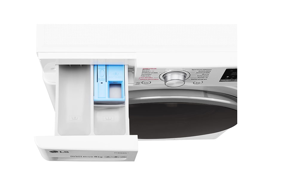 LG 8 kg parná práčka, 1400 ot./min, 6 Motion DD, Steam™ - parné pranie, 14 programov, F84J7TY1W, thumbnail 10