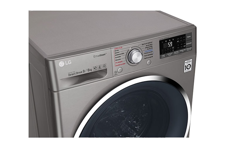 LG 9 kg parná práčka / 6 kg sušička, 1400 ot./min, 6 Motion DD, Direct Drive™, TrueSteam™ -  parné pranie, ThinQ™, Pridať bielizeň, 14 programov, 8 možností sušenia, F94J8FH2S, thumbnail 2