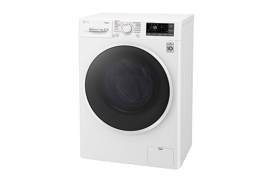 LG 7 kg parná práčka / 4 kg sušička, 1000 ot./min, B (v rozsahu A až G), 6 Motion DD, Direct Drive™, Steam™ - parné pranie, ThinQ™, Pridať bielizeň, 14 programov, 7 možností sušenia, F70J7HG0W, thumbnail 6