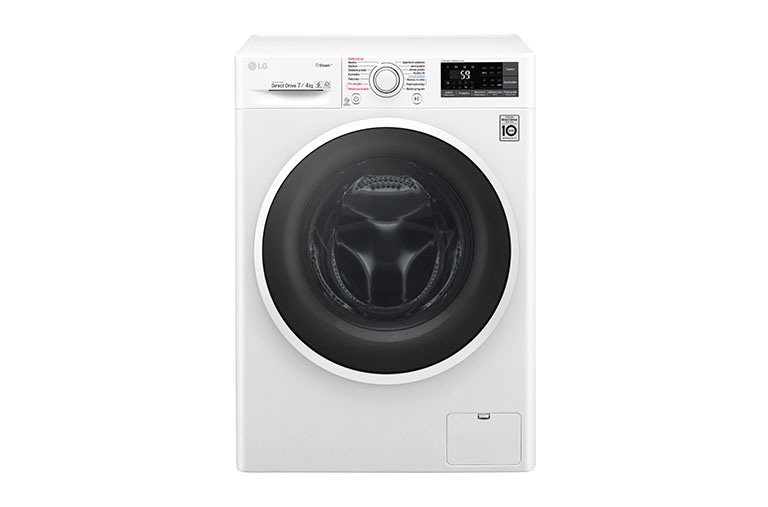 LG 7 kg parná práčka / 4 kg sušička, 1000 ot./min, B (v rozsahu A až G), 6 Motion DD, Direct Drive™, Steam™ - parné pranie, ThinQ™, Pridať bielizeň, 14 programov, 7 možností sušenia, F70J7HG0W, thumbnail 1