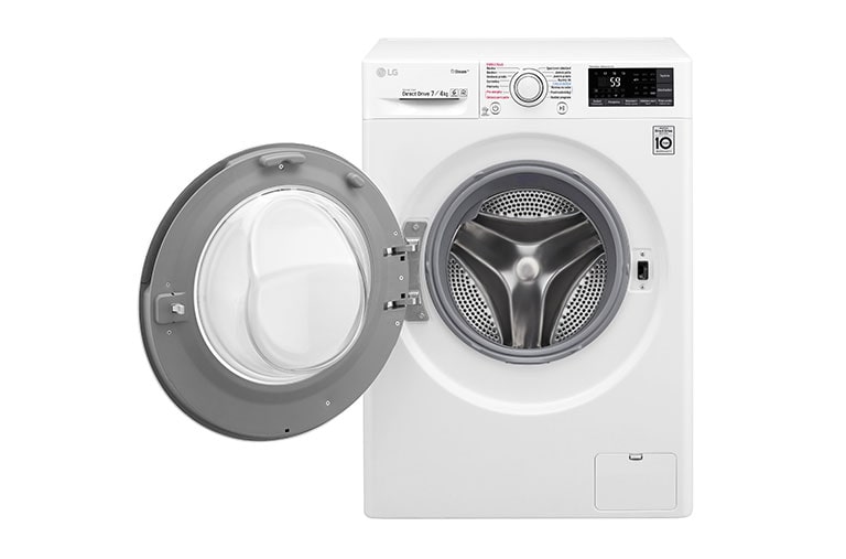 LG 7 kg parná práčka / 4 kg sušička, 1000 ot./min, B (v rozsahu A až G), 6 Motion DD, Direct Drive™, Steam™ - parné pranie, ThinQ™, Pridať bielizeň, 14 programov, 7 možností sušenia, F70J7HG0W, thumbnail 3