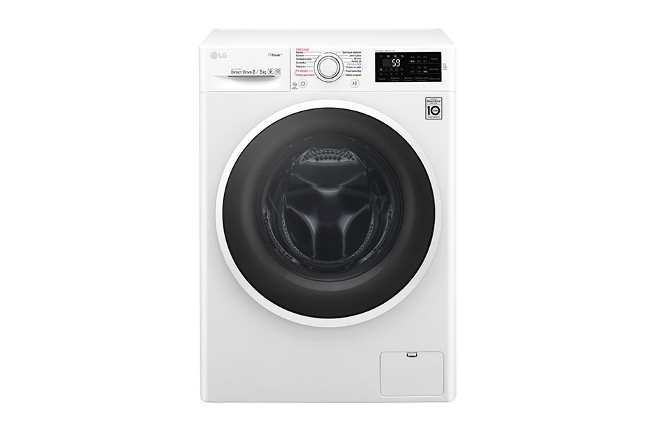 LG 8 kg parná práčka / 5 kg sušička, 1400 ot./min, A (v rozsahu A až G), 6 Motion DD, Direct Drive™, Steam™ - parné pranie, ThinQ™, Pridať bielizeň, 14 programov, 9 možností sušenia, F84J6TG0W