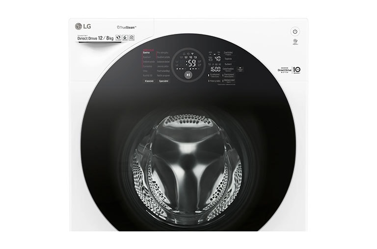 LG 12 kg parná práčka / 8 kg sušička / 2 kg mini pračka, TwinWash™, 1600 ot./min, A (v rozsahu A až G), 6 Motion DD, Direct Drive™, TrueSteam™, EcoHybrid™, ThinQ™ + WiFi pripojenie, Pridať bielizeň, 12 programov, 8 možností sušenia, F126G1BCH2N, thumbnail 2