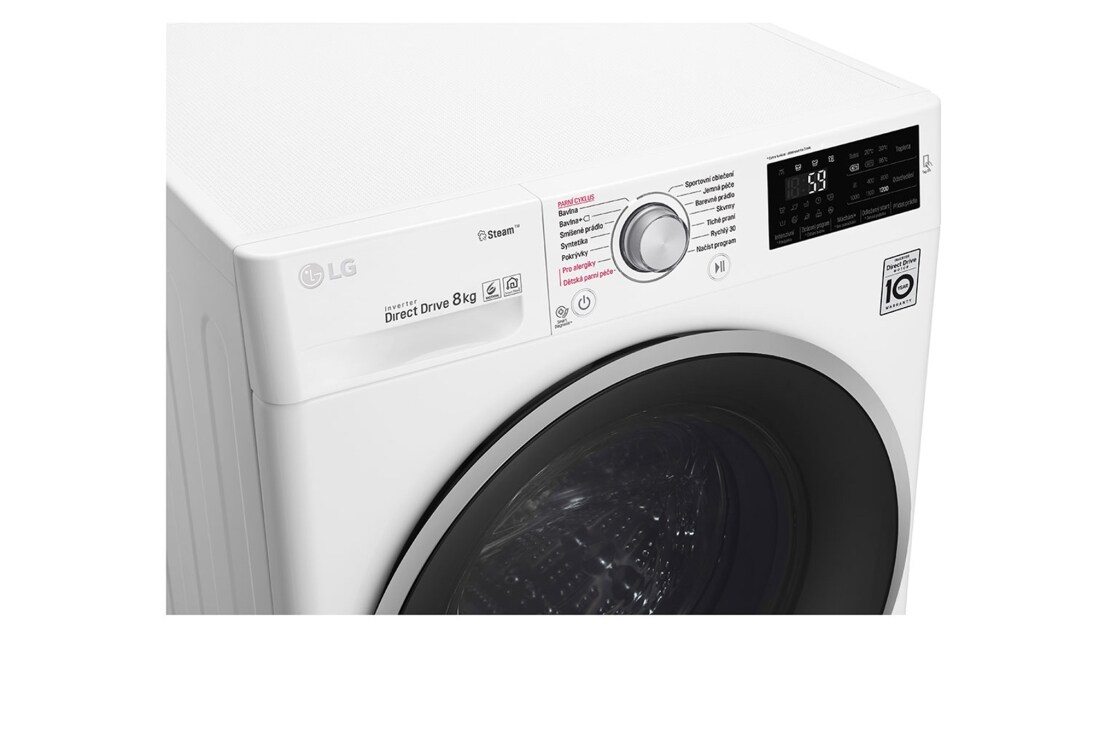 LG 8 kg parná práčka, 1400 ot./min, A+++ (v rozsahu A+++ až D), 6 Motion DD, Steam™ - parné pranie, 14 programov, F84J6TY1W, thumbnail 2