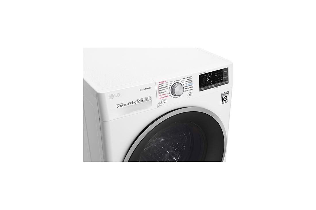 LG 9 kg parná pračka, TWINWash™, 1400 ot./min ,Motion DD, Direct Drive™, TrueSteam™, EcoHybrid™, ThinQ™ + WiFi pripojenie, Pridať bielizeň, 14 programov, F94J8VH2WD, thumbnail 4
